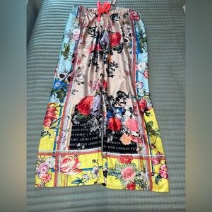 Victoria Secret Satin Pajama/Lounge Pants Floral w/Pockets Size XL Regular New